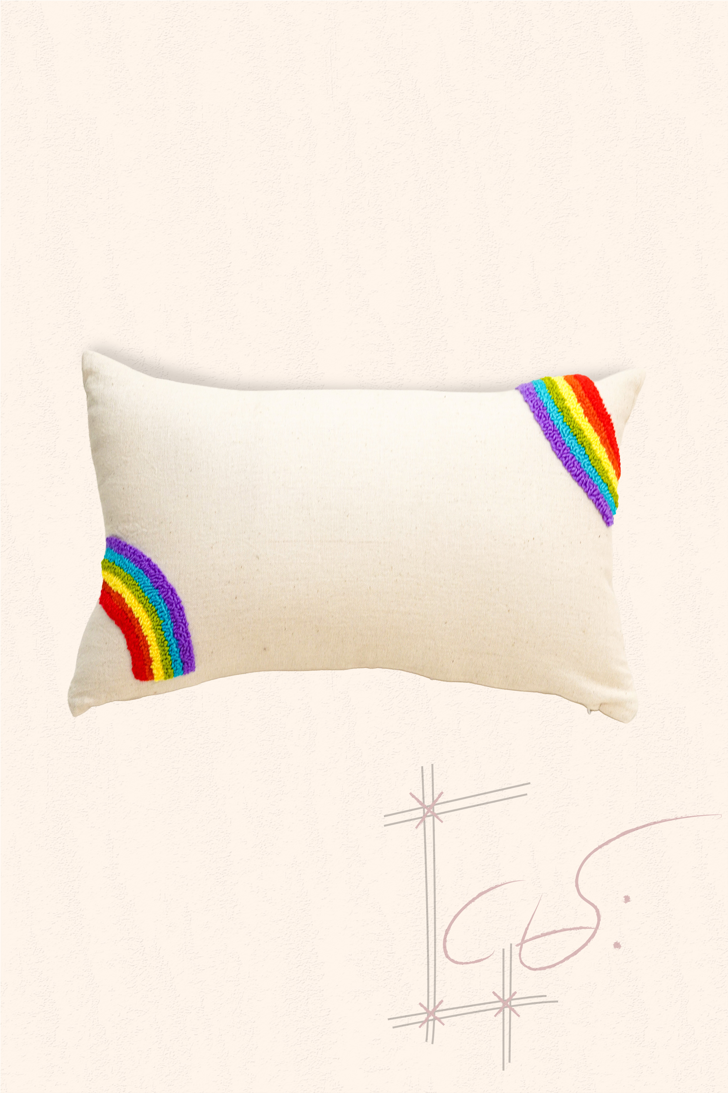 Rainbow Cushion Cover (Rectangle)
