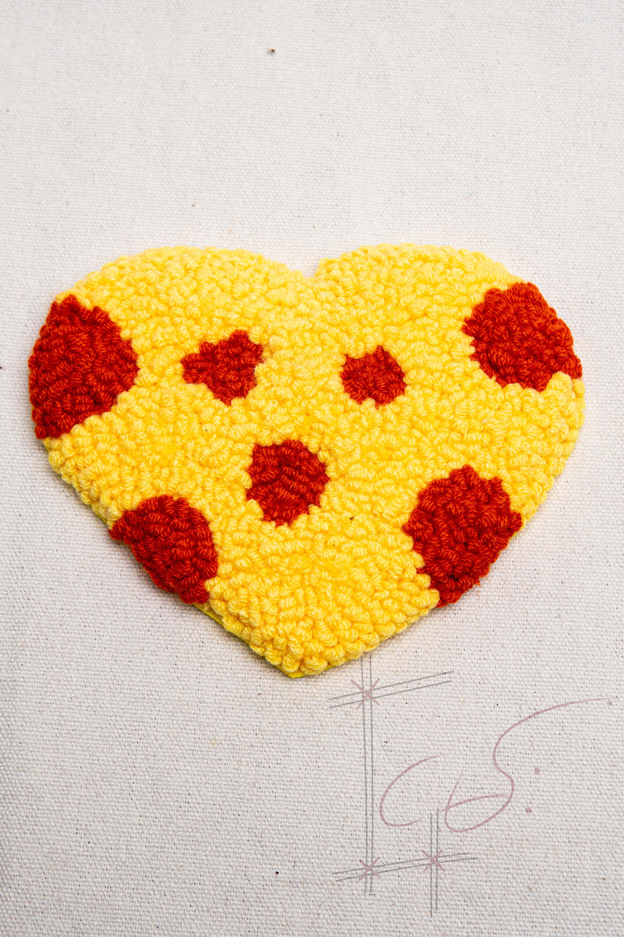A Flower Heart Coaster V.2